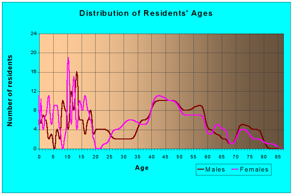 Birchwood Village, Minnesota Age and Sex of Residents
