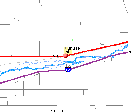 Brule, NE (69127) map
